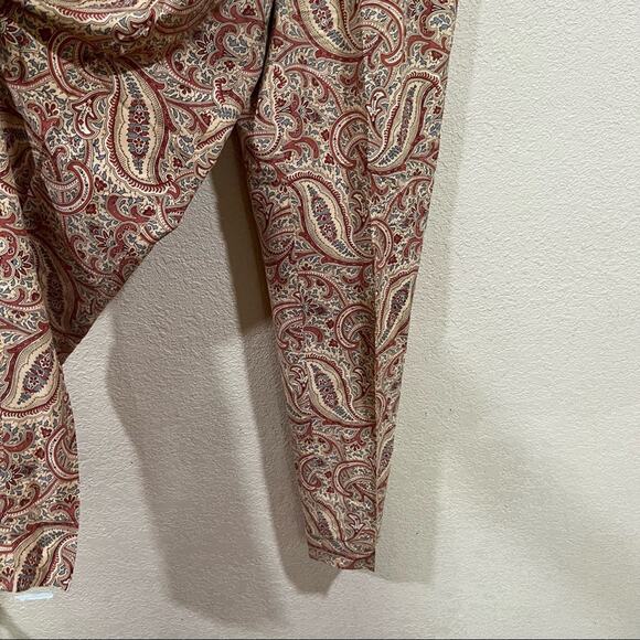 Adrienne Vittadini Collection paisley silk grandmacore pants - Picture 3 of 6